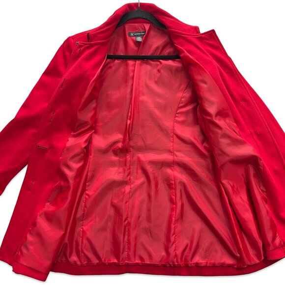 Red Stylish INC Coat with gold details Size Large. - Picture 15 of 15